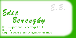 edit bereszky business card